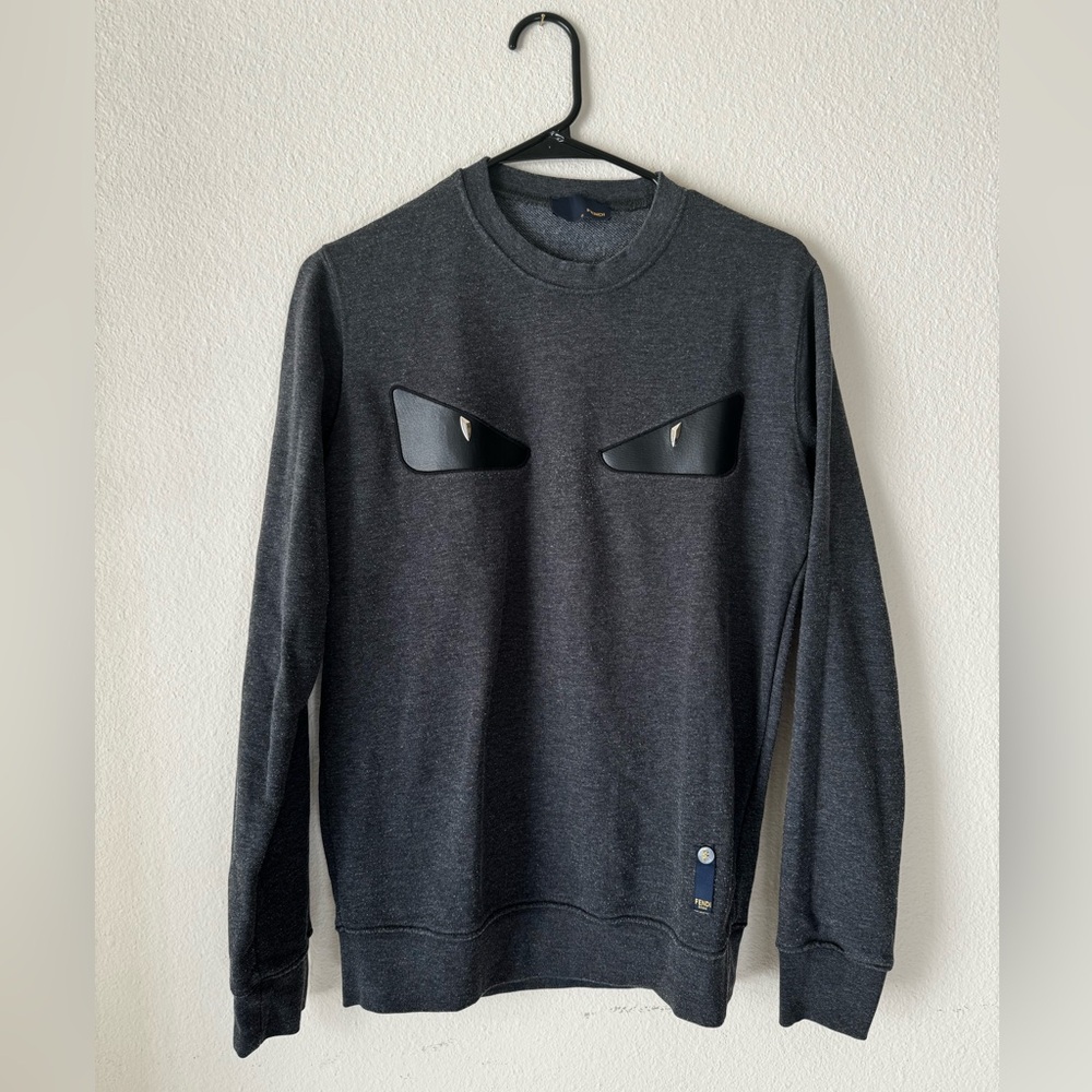 Size Small Fendi Sweatshirt Leather Eyes with Silver Studs